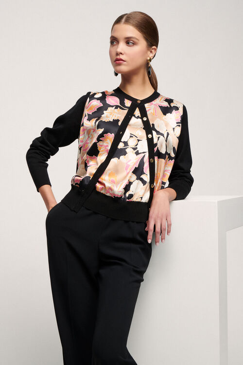 LUISA SPAGNOLI Mitrale Floral Top and Cardigan