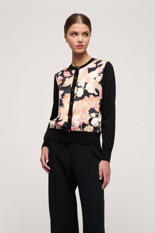 LUISA SPAGNOLI Mitrale Floral Top and Cardigan