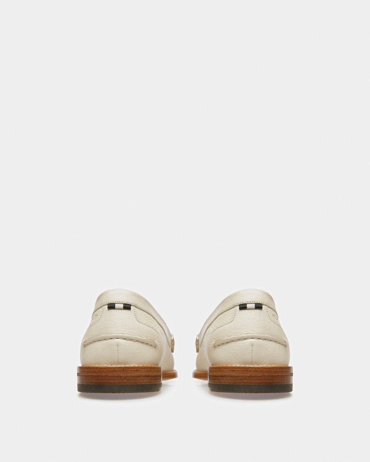 BALLY Ron White Leather Moccasins