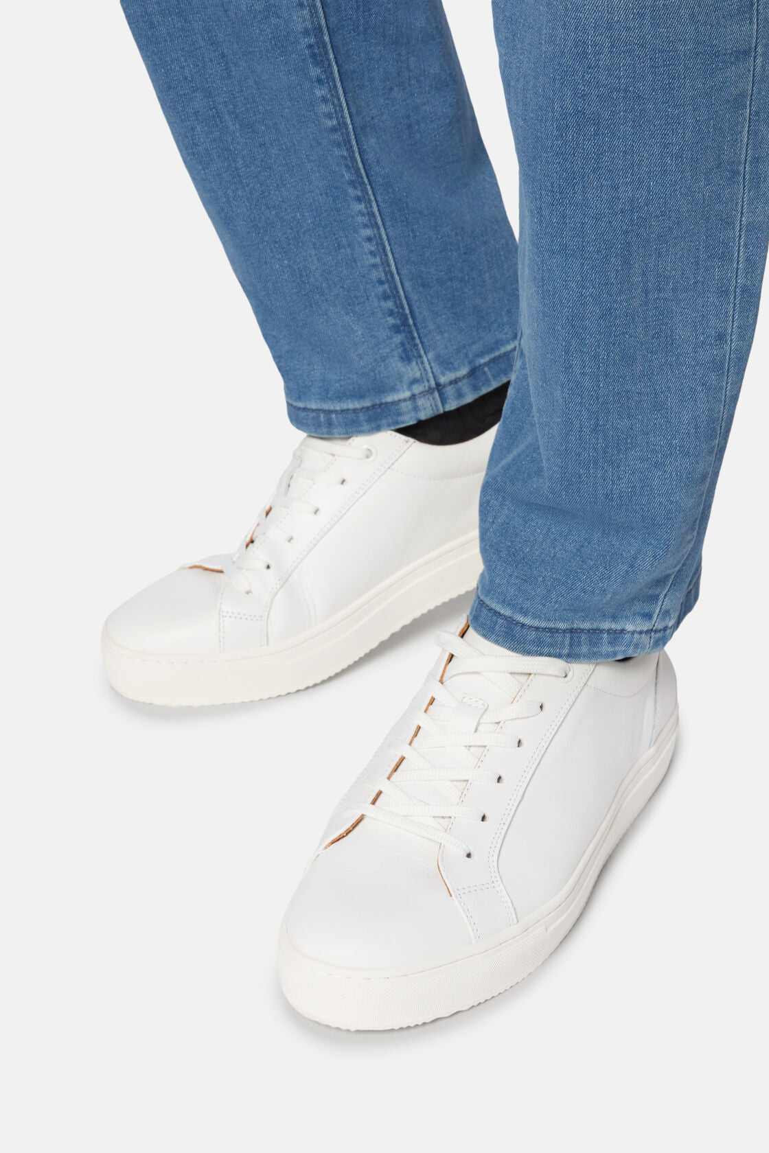 Boggi White Leather Trainers