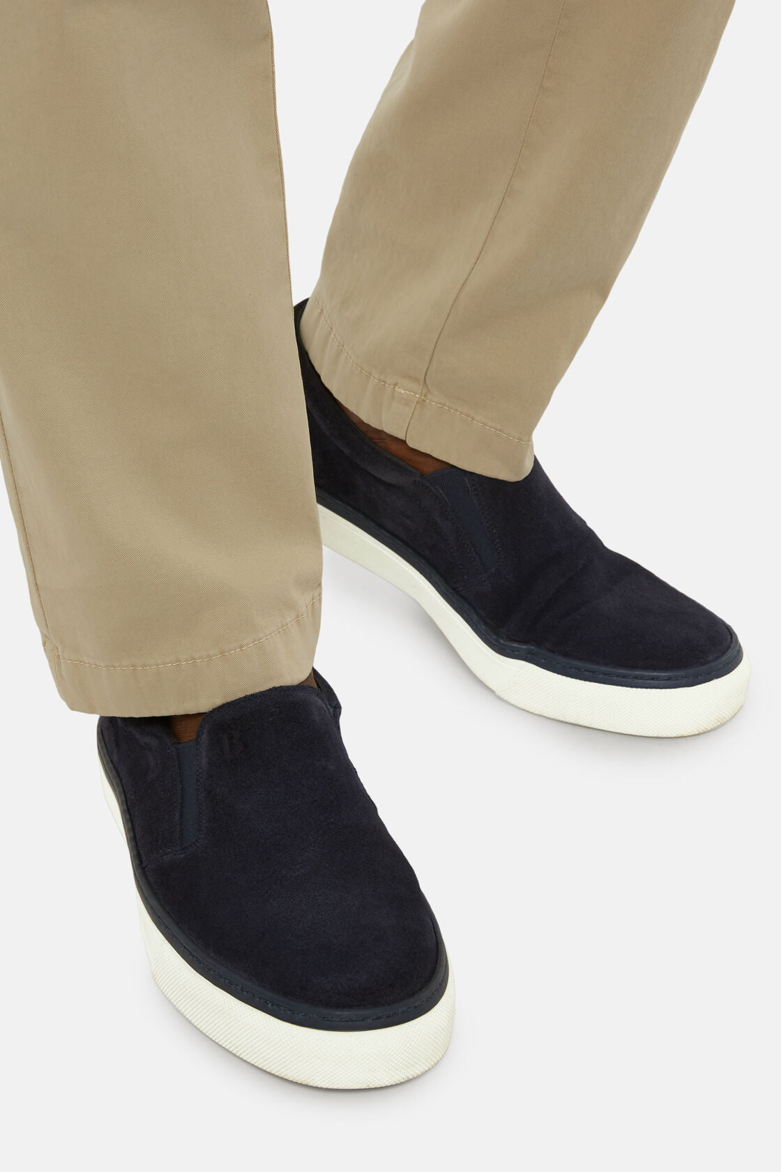 Boggi Navy Slip-Ons in Suede Leather