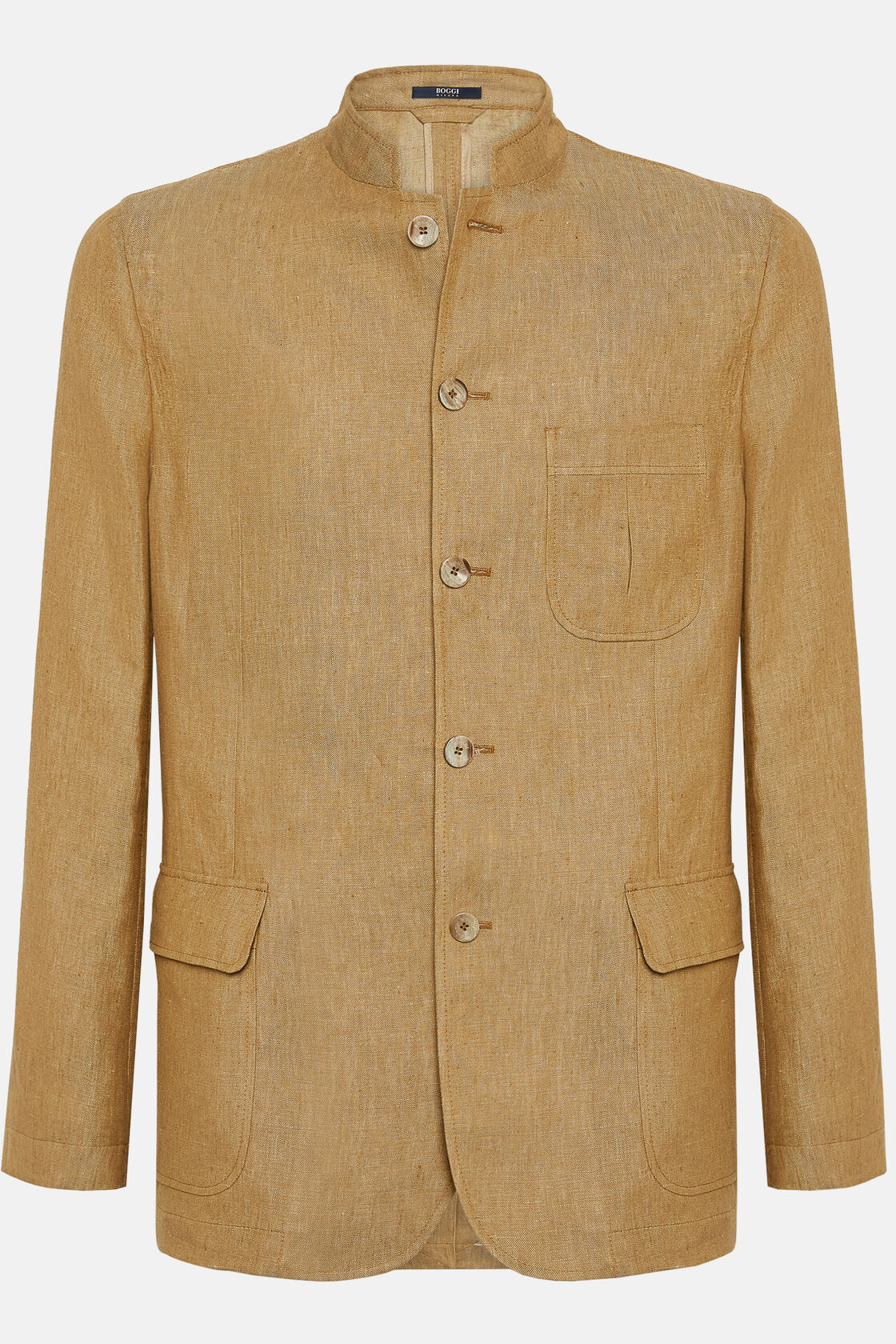 Boggi Brown Pure Linen Bridge Jacket