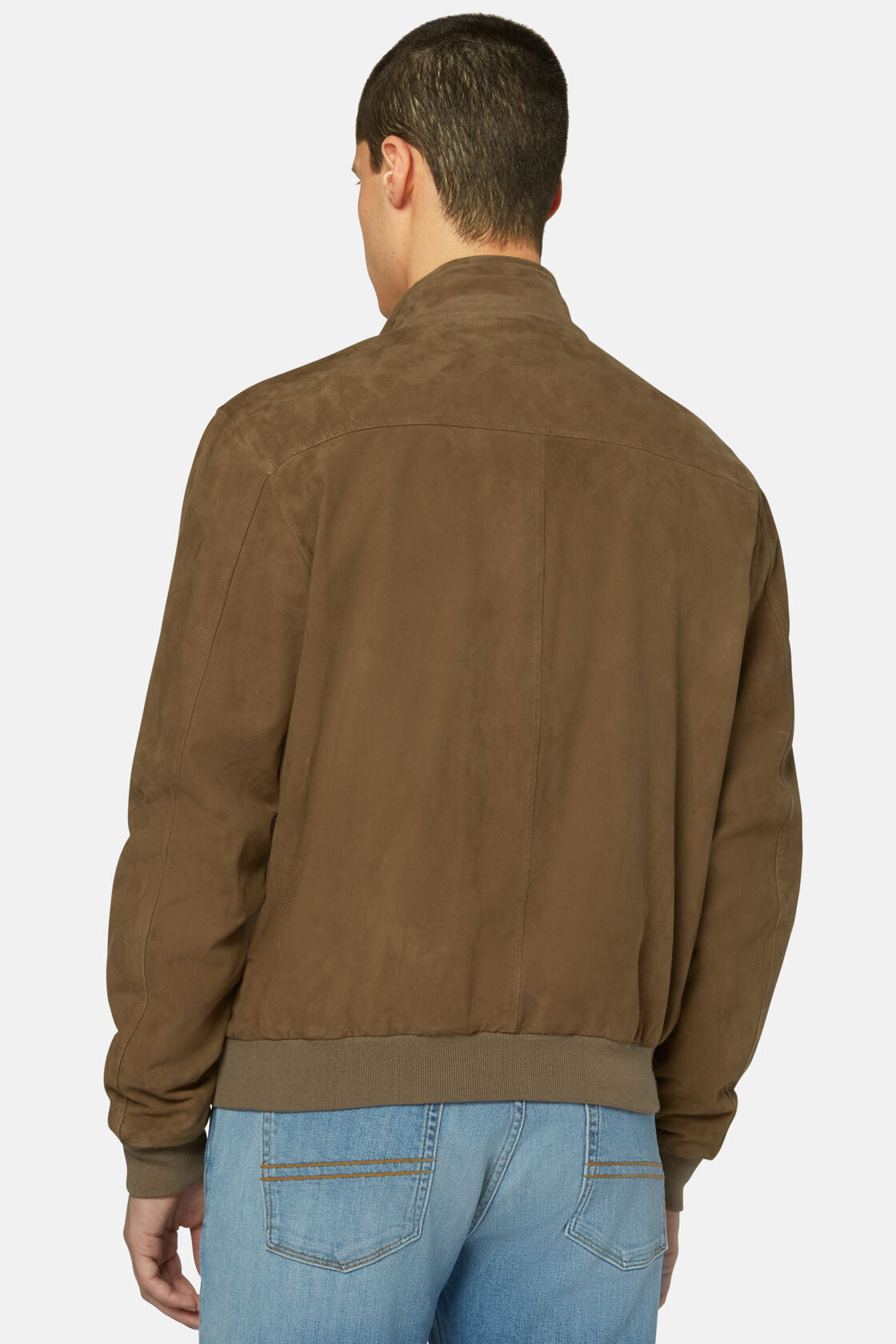 Boggi Bomber Jacket in Genuine Suede Leather