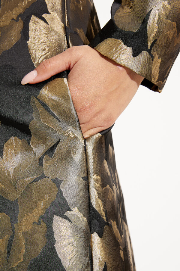 Joseph Ribkopff Foil Leaf Open Front Coat