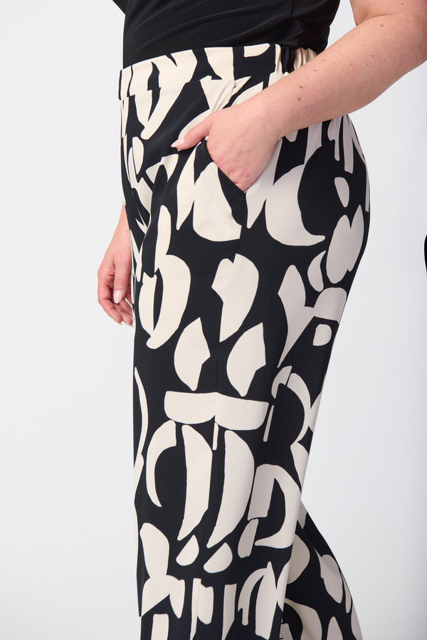 Two-tone Wide Leg Pants