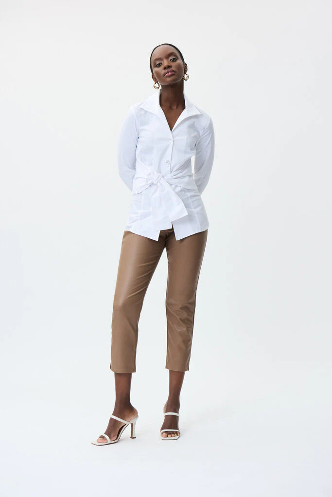 Joseph Ribkoff Faux Leatherette Straight Leg Pant Style 231915