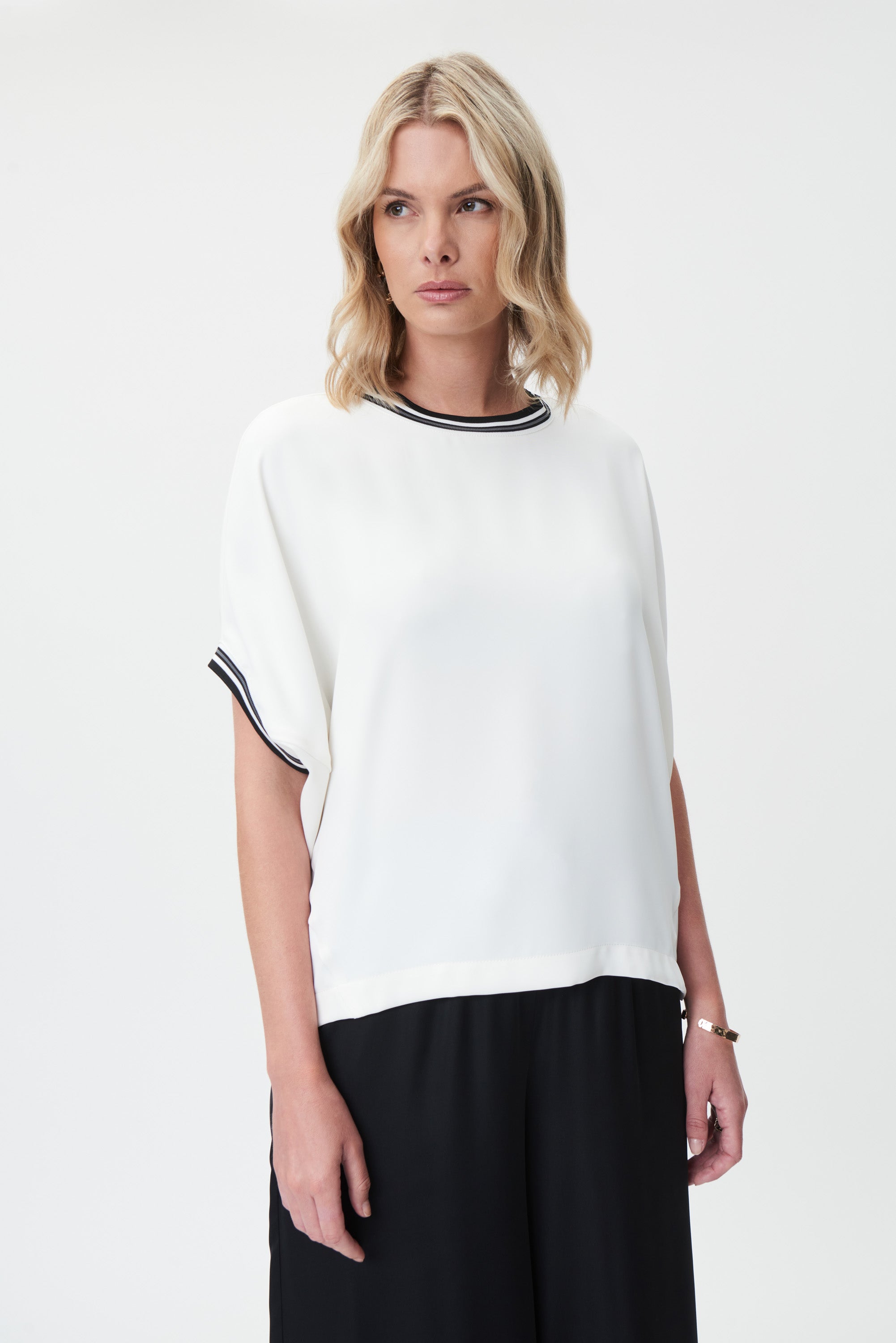 JOSEPH RIBKOFF  Striped Trim Top Style 232029