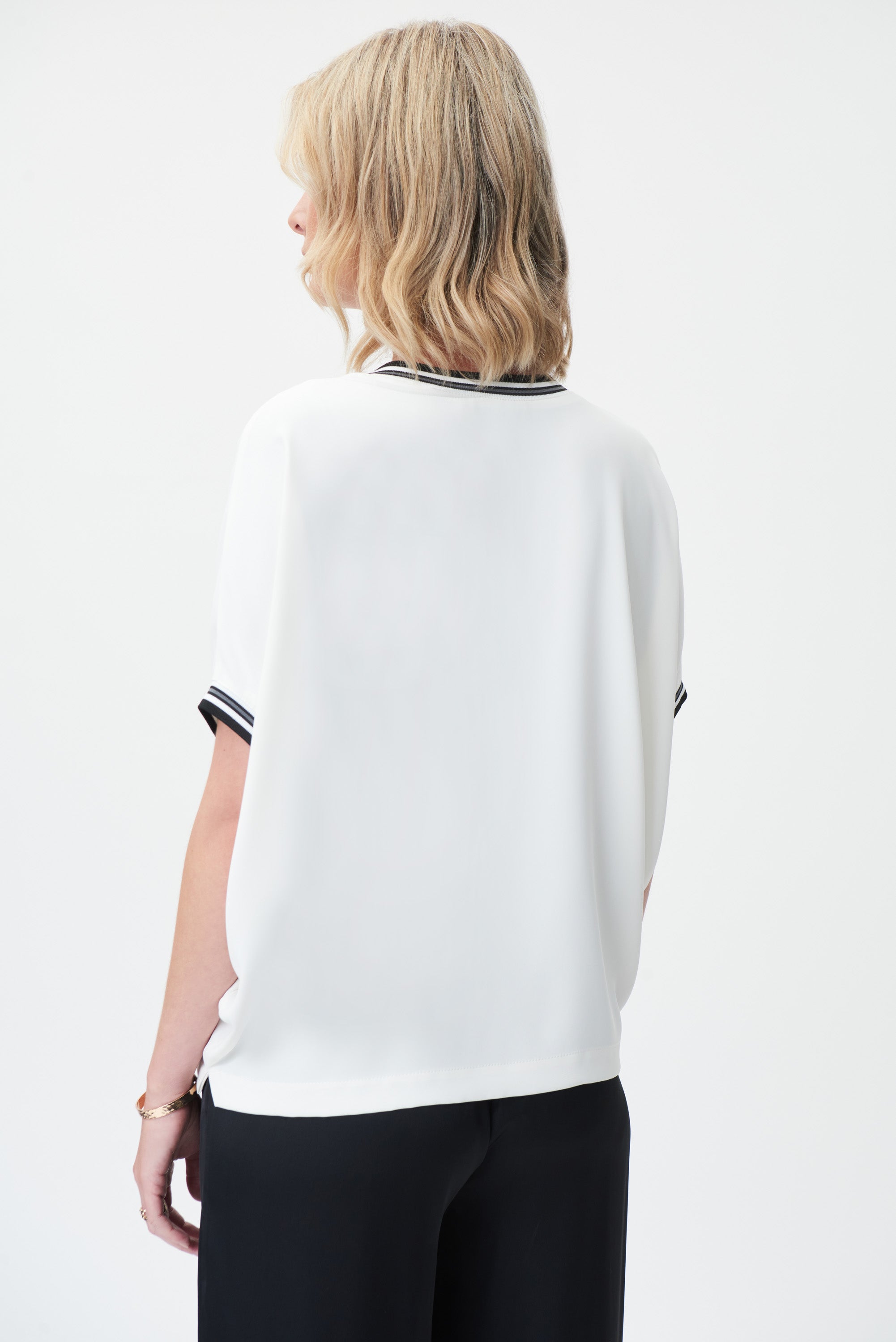 JOSEPH RIBKOFF  Striped Trim Top Style 232029
