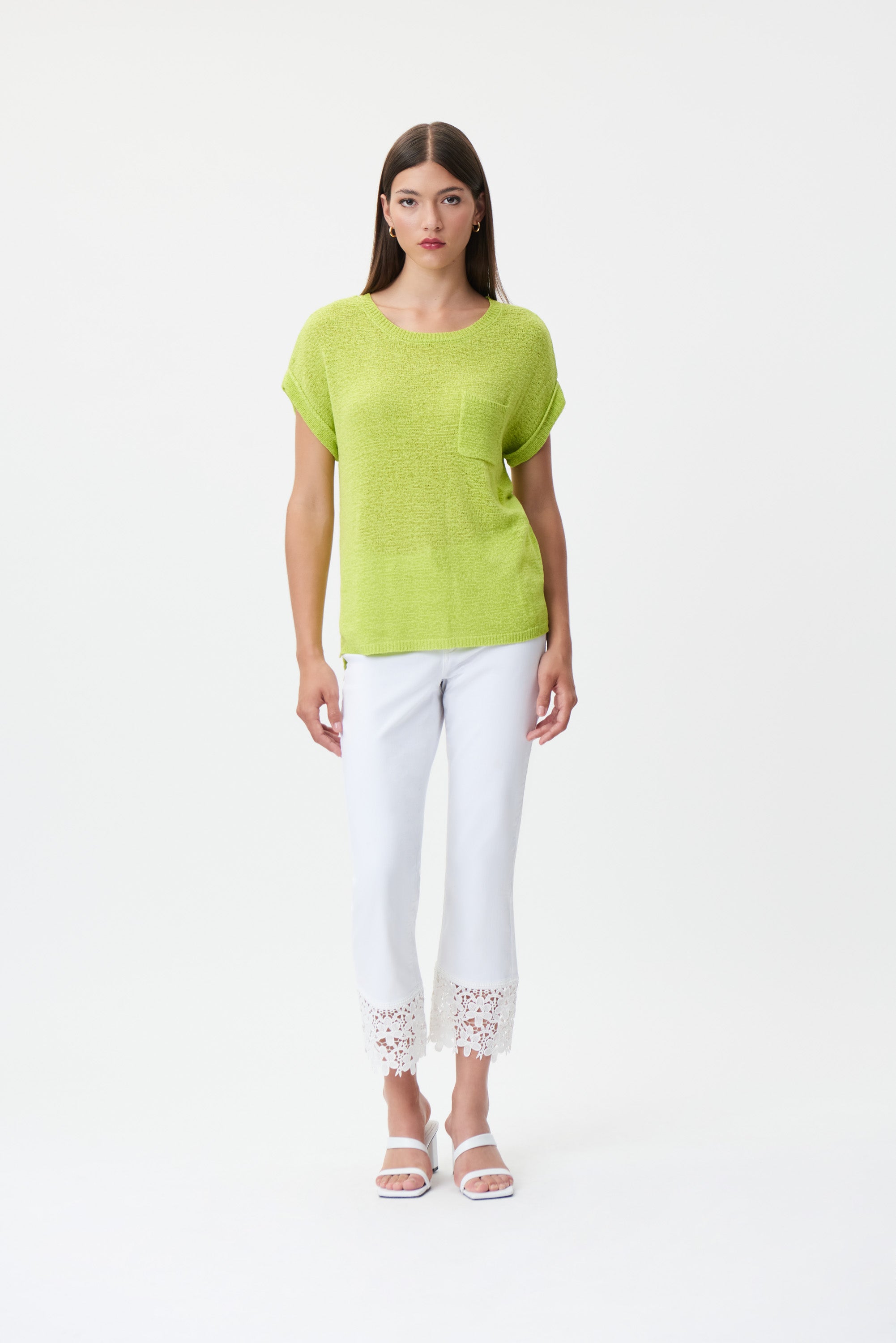 JOSEPH RIBKOFF Short Sleeve Knit Top Style 232927