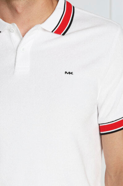 MICHAEL KORS MENS White Cotton Polo Shirt- CU250Y71V1