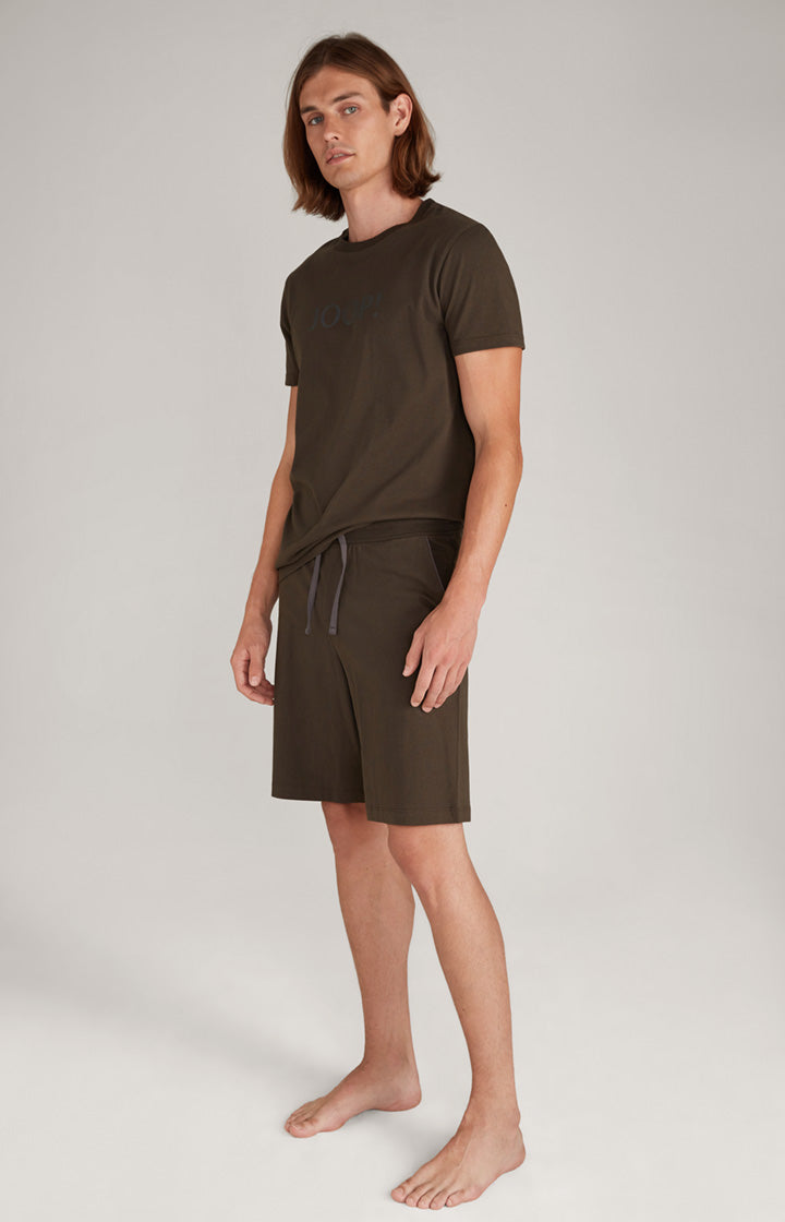 Joop! Loungewear Shorts In Dark Green-Brown