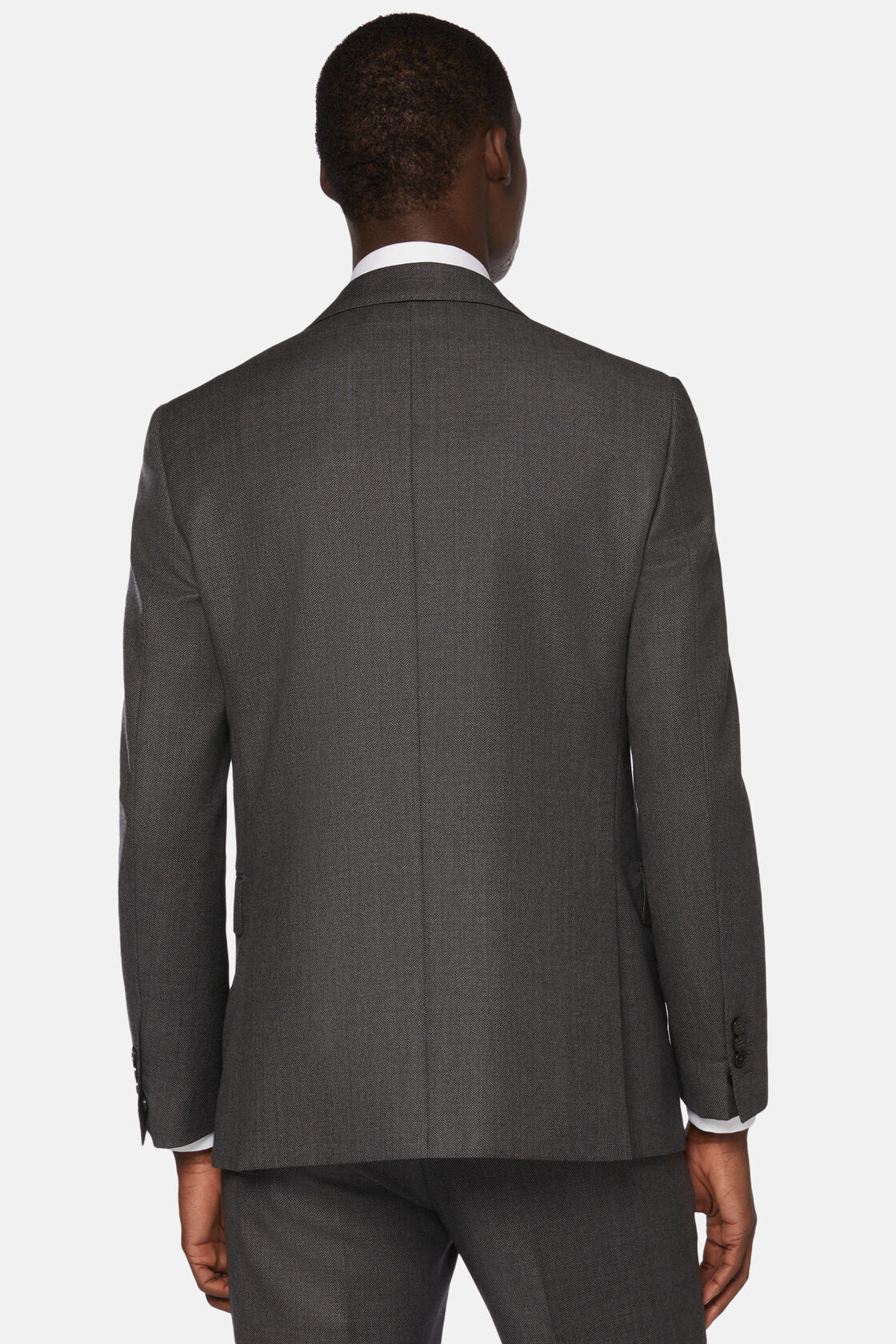 Boggi Grey Birdseye Blazer In Super 110 Wool