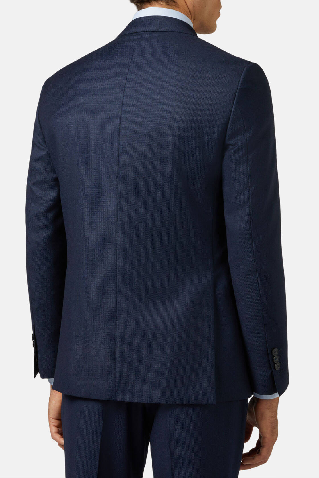 Boggi Cornflower Blue Birdseye Blazer In Super 110 Wool