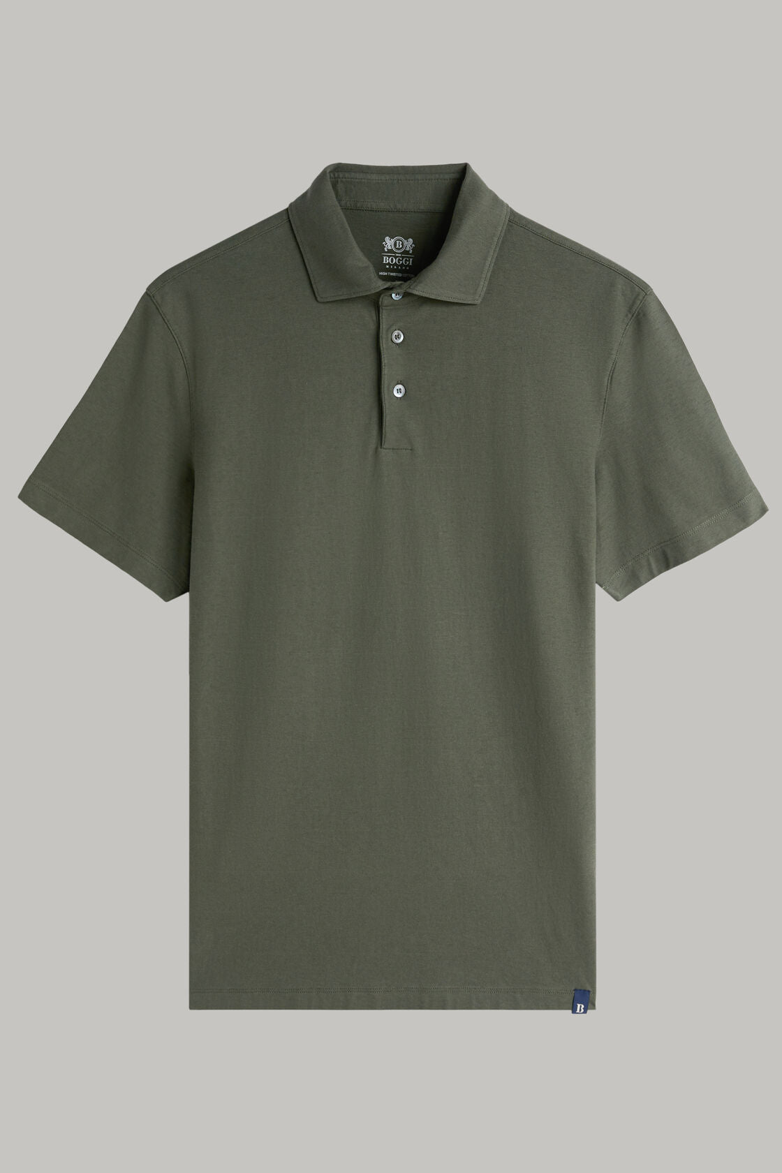 Boggi Regular Fit Polo Shirt In Cotton Crepe Jersey