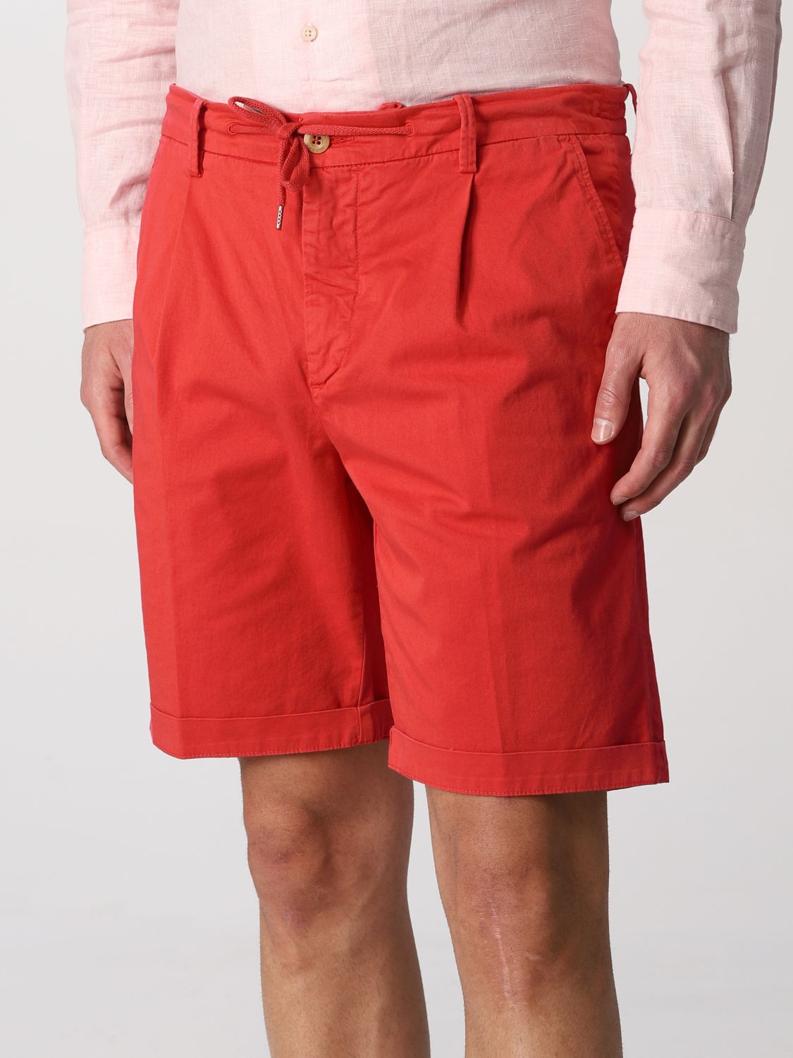 Boggi Stretch Cotton Bermuda Shorts Red